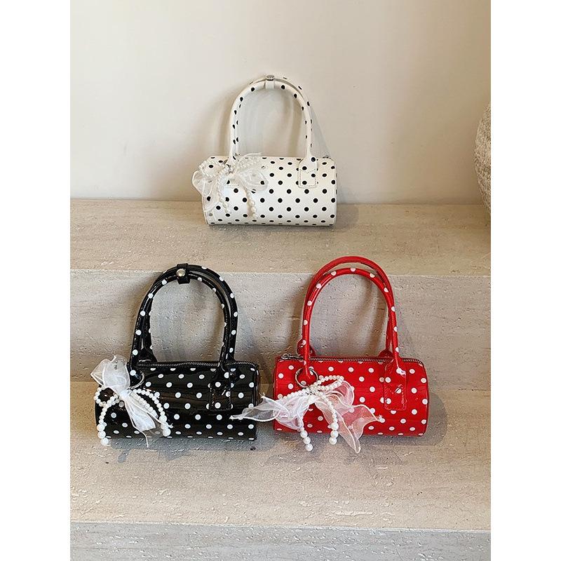 2025 New Korean Summer Handbag Small Bag Bag Women's Premium Polka Dot Niche Pillow Bag Single Shoulder Messenger Bag