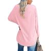 Women's Big Size Casual Long Sleeve Round Neck Solid Color T-Shirt Spring Autumn Plus Size Clothing