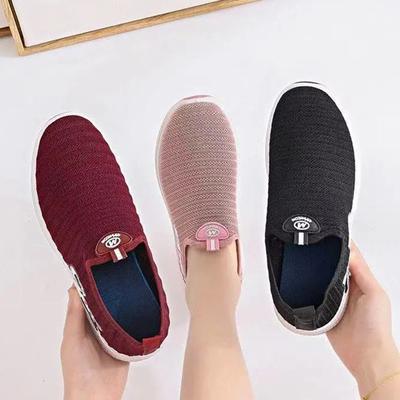 New Sports Shoes Women's Slip-on Fashion Casual Shoes Mesh Breathable Summer Soft Bottom Running Shoes