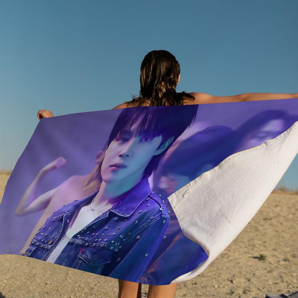 Singer J-Jimin Kpop Beach Towel Colorful Bath Towels For Girl Microfiber Quick Dry Custom Sand Free Beach Yoga Spa Gym Pool