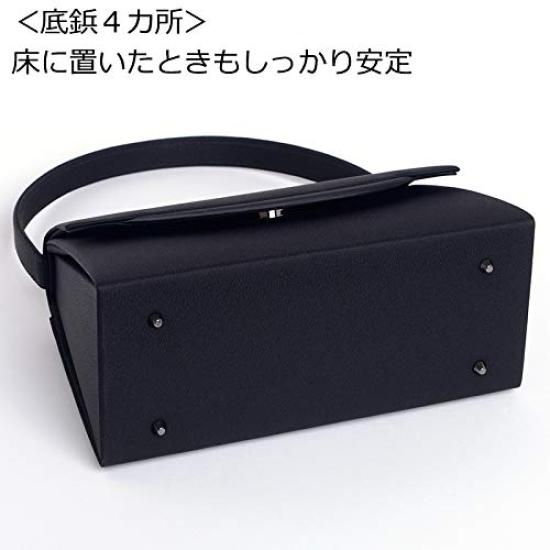 Aurora Black Formal Bag with a Satin Top, Water-Repellent, and Large Design. Perfect for Weddings, Funerals, Entrance Ceremonies, Graduations, and