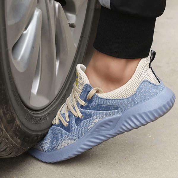 Män Dam Ståltå oförstörbara skor Punkteringssäkra kompositsäkerhetssneakers Andas skyddsskor 36-46