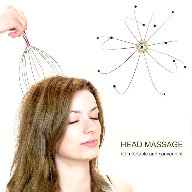 Octopus Scalp Massager Manual Head Massage Tool Scalp Stimulator Relaxation Stress Relief Hair Care Tool