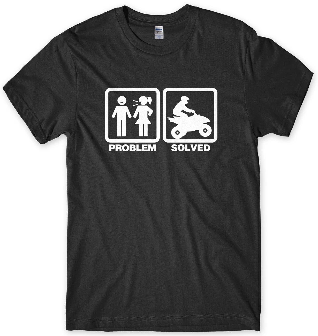 Problem Solved Quad Biking Bike Mens Funny Unisex T-Shirt XL