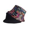 80s 90s Beach Fishing Hat Double-side Print Cap Retro Reversible Fisherman Hat  Men Women