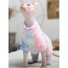 Winter Sphinx Cats Clothes Cotton Kittens Jumpsuit Warm Clothing For Sphynx Pet Costumes Plus Velvet Thickening DevonRex Ragdoll