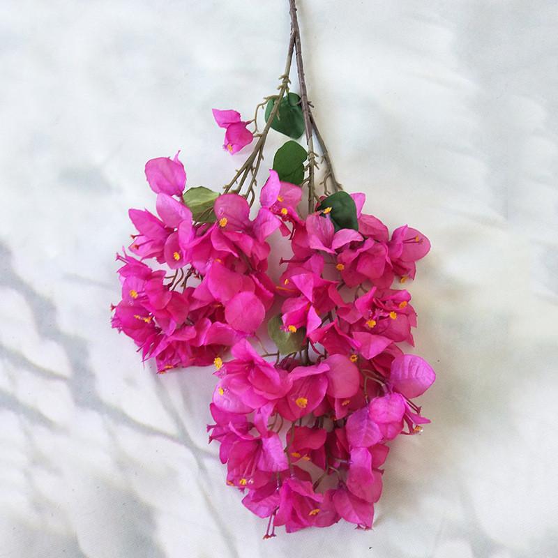 Flowers Bougainvillea Artificial Plum Blossom Stems For Commercial Decor