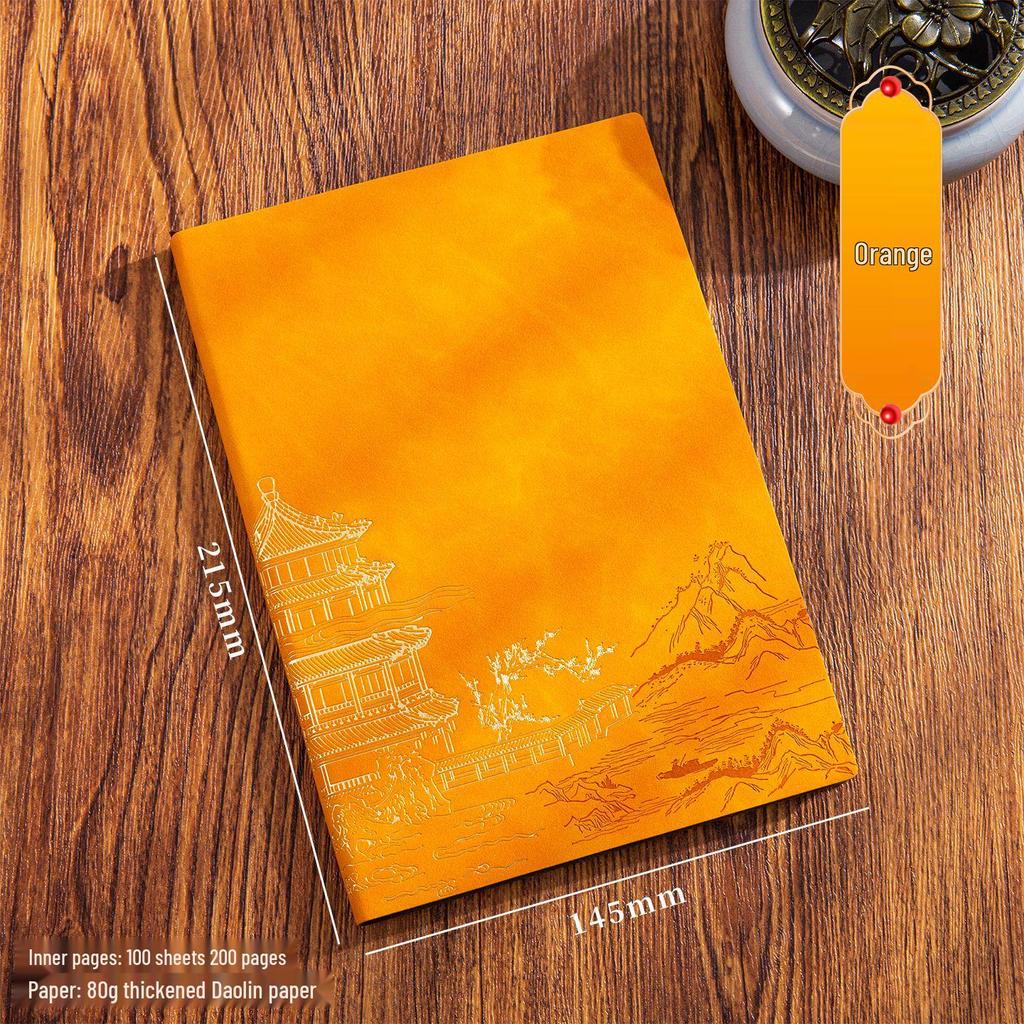 A5 Leather Chinese Style Notebook Gift Set for Business and Office.
