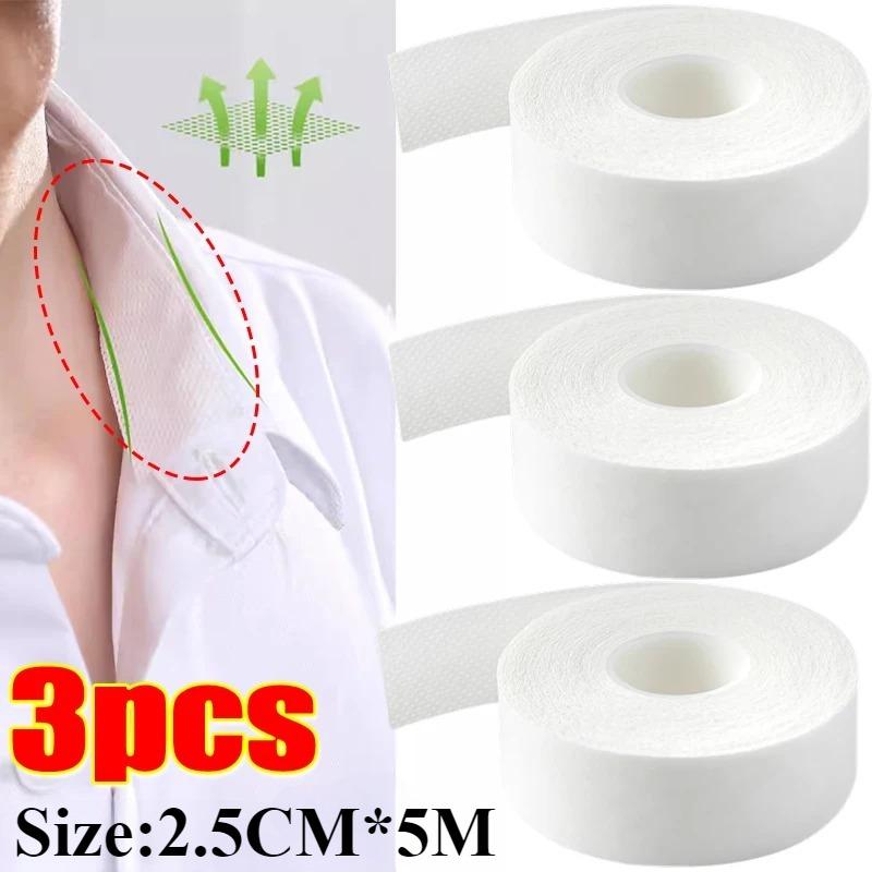 3m/5m/8m Hat Shirt Collar Anti-dirty Grime Protector Fixing Sticker Rolled Sweat-absorbent Tape Self-adhesive Disposable Tape