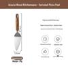 Acacia Wood Kitchen Gadget Set: Peeler, Can Opener, Egg Beater, Pizza Cutter, Cheese Shovel
