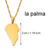 Spanien Kanarische Inseln Teneriffa/Gran Canaria/Fuerteventura/La Palma/Lanzarote Kartenanhänger Halsketten Damen Mädchen Schmuck #120121