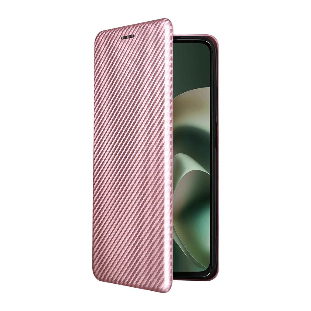 For Motorola Moto G67 Power 5G Case Carbon Fiber Texture Drop-Proof PU Leather Phone Cover