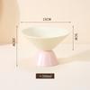 Color-Blocked Ceramic Pet Bowl Elevated Cat Bowl Protects Cervical Vertebrae Pet Supplies