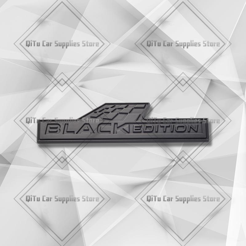 Zinklegierung Schwarz Edition Abzeichen Auto Karosserie Kofferraum Emblem 3D Kühlergrill Aufkleber Für Skoda Kia Hyundai Dacia Volvo Opel Ford Subaru Jeep