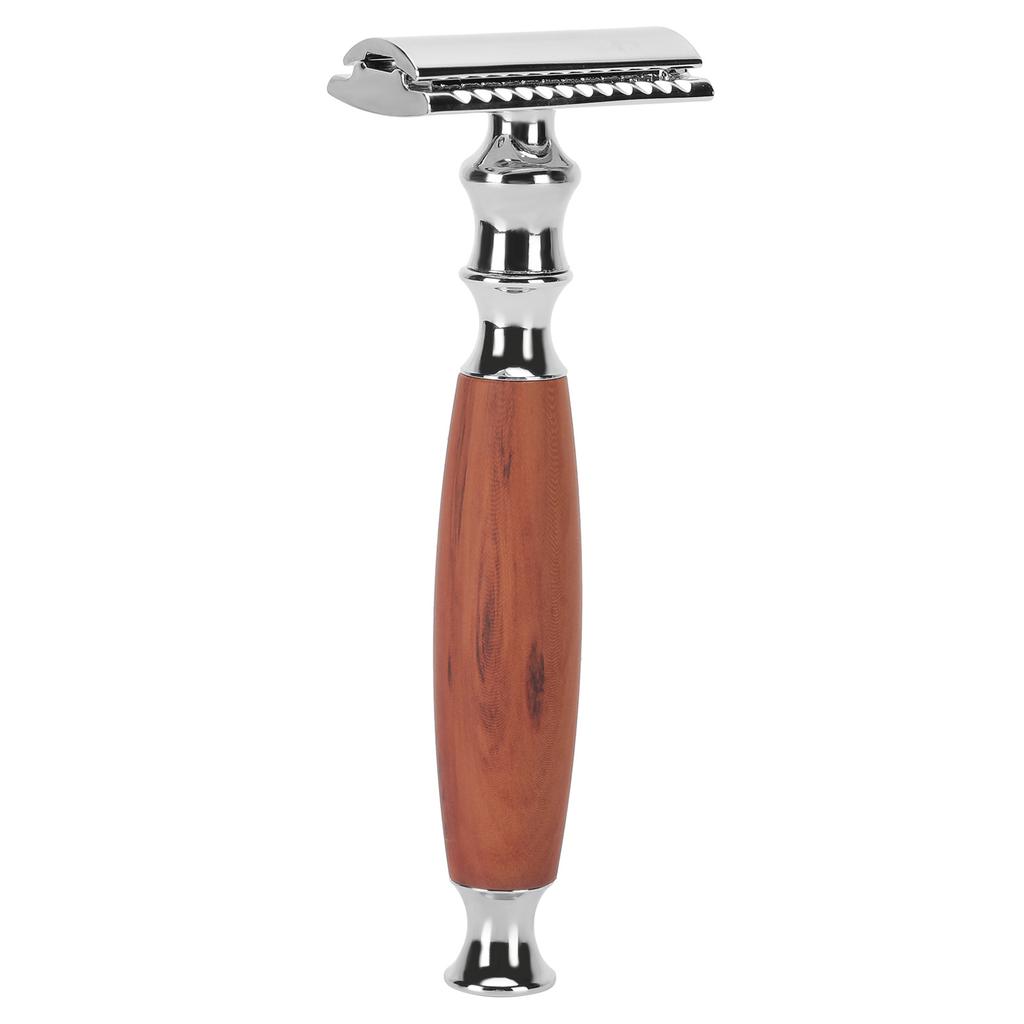 Edge Safety Razor Classic Manual Double Edge Safety Razor with Wood Handle for Men