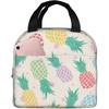 Tropical Pineapple Lunch Bag Blue Insulated Lunch Box Reusable Lunchbox Waterproof Portable Lunch Tote for Men Women Girls
