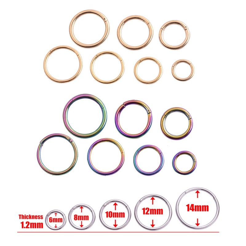 Stunning Steel Nose Ring Septum Clicker With Seamless Appearance And Anti-allergy