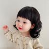Newborn Baby Headwear Fluffy Toddler Neat Bang Long Straight Hair Baby Hair Wig Short Bob Wig