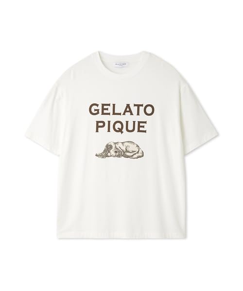 

Gelato Pique HOMME Dog Print PMCT244951OWHTL T-Shirt