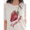 gelato pique Airy Moco Strawberry Jacquard Pullover Shorts Set PWNT264111 Ladies