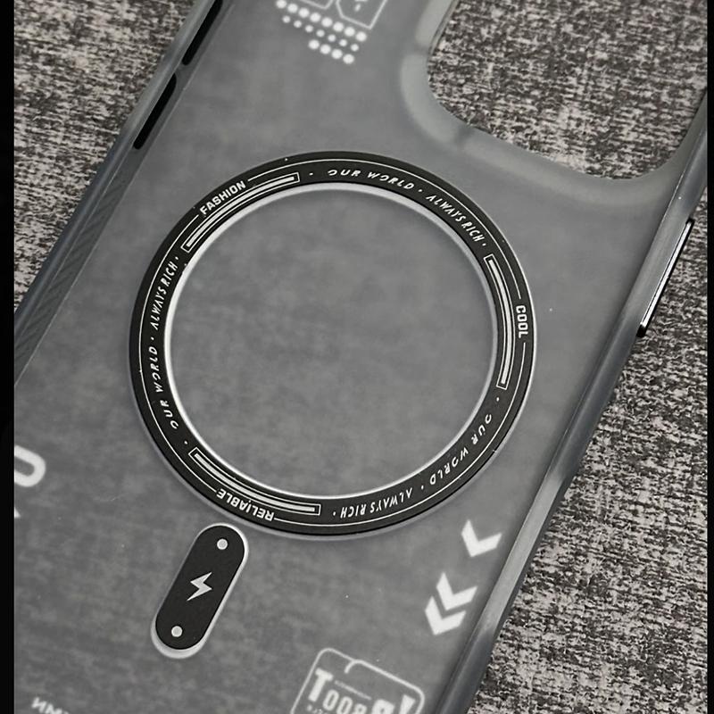 Matte Magnetic Phone Case for iPhone 16 Pro 15 13 14 Pro Max Magsafe Wireless Charge Frosted Back Metal Lens Frame Buttons Cover