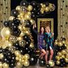 150/15x Gold Black Mixed Confetti Latex Balloons Boy Girl Birthday Globos Home Party Decorations Graduation New Year Accessories