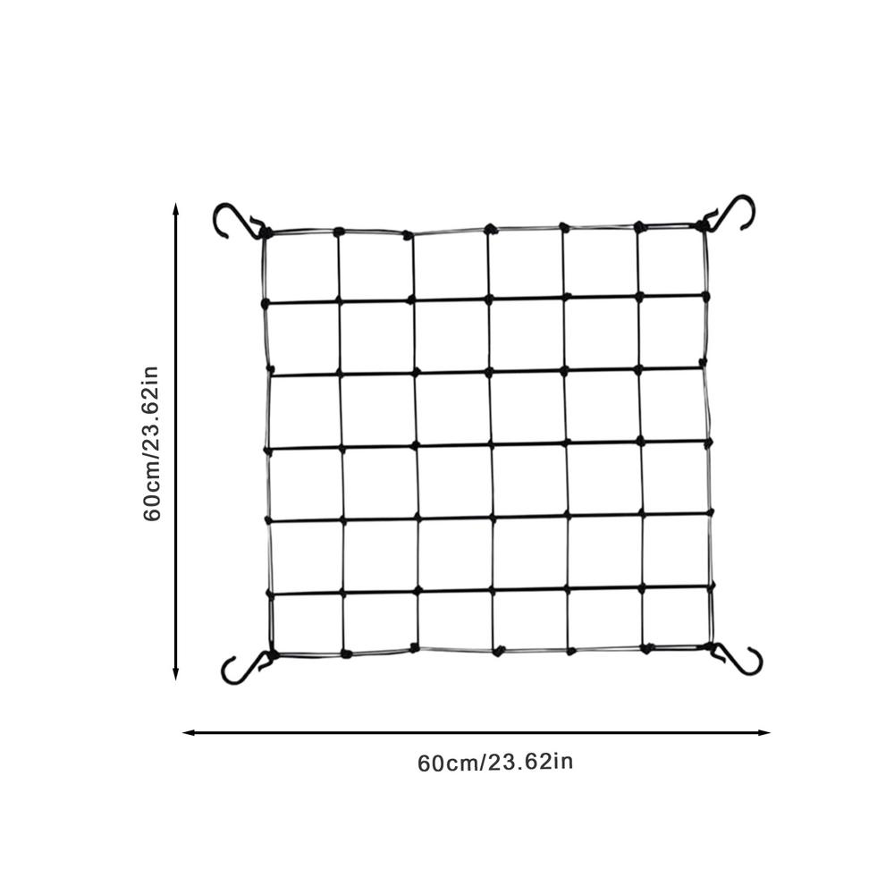 Trellis Net for Grow Tent Elastic Hydroponics Support Plant Net with Hooks Growing Net 4x4 Inch Grid Heavy-Duty Construction
