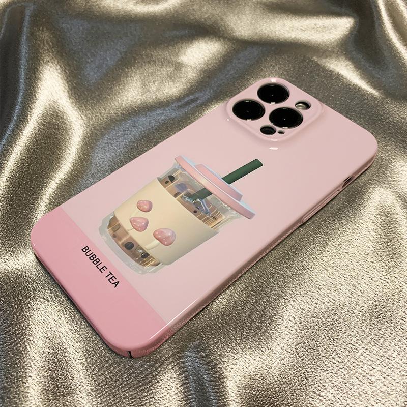 

Summer Milk Tea for Apple 17 Promax Cartoon Cute for IPhone 16 Pro Camera Package 15 New Models For Apple 7