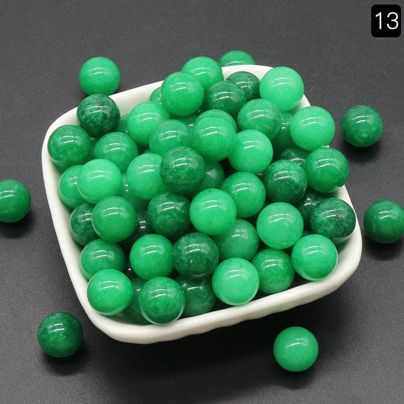 1189-12MM Natural Round Crystal Stone Bead, No Hole, Mini Small Ball for DIY Jewelry and Crafts