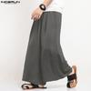 Waist Spring Incerun Men Elastic Straights Wide Leg Yoga Long Trousers Dropcrotch Pants
