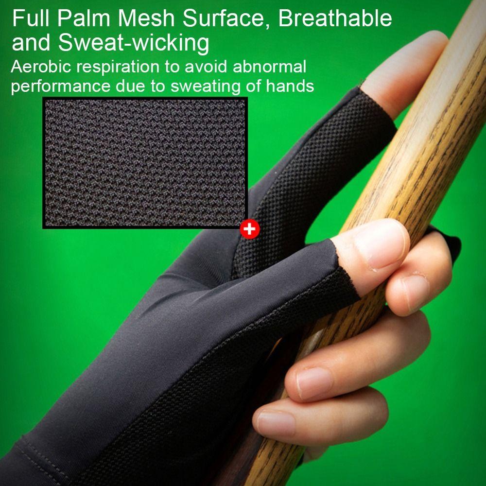1Pcs Elasticity Cloth Three Finger Glove Non Slip Stickers Snooker Accessory  Billiard
