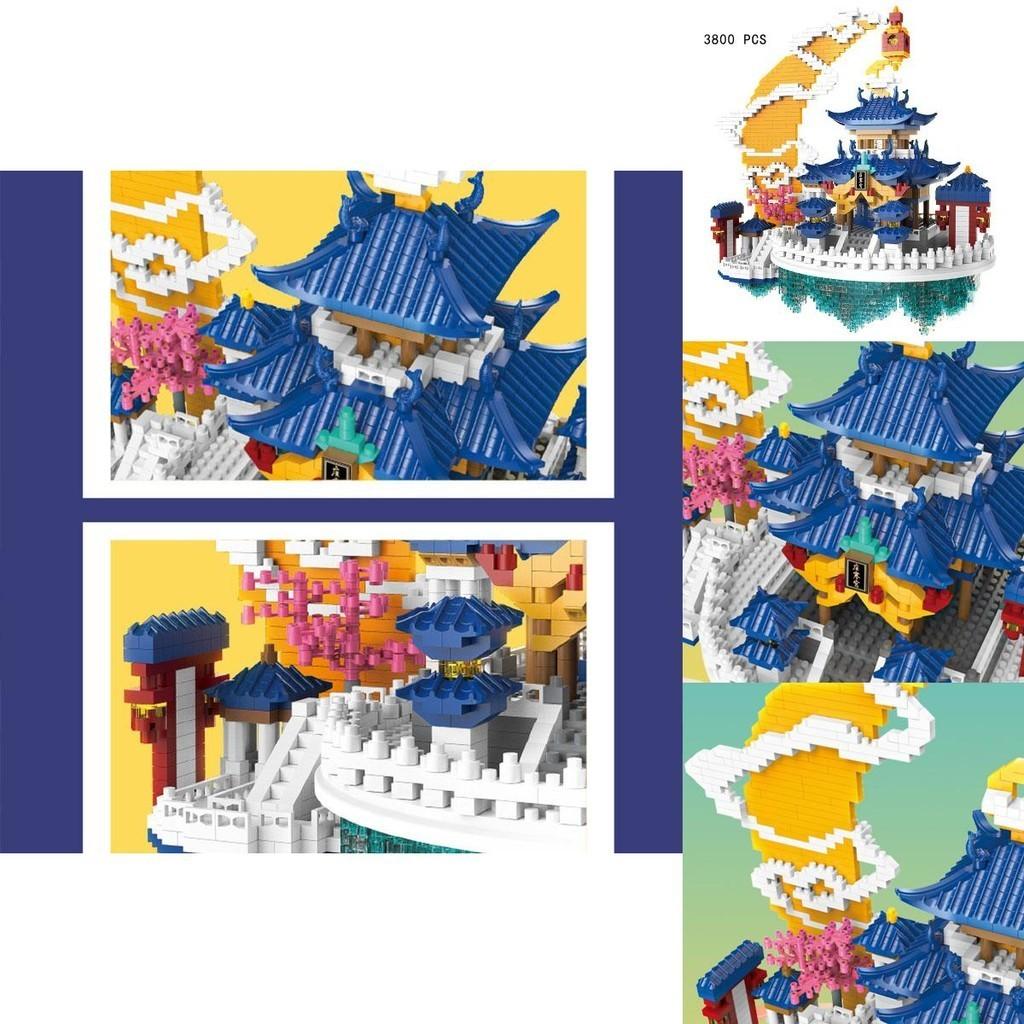 High-quality Abs Diamond Microgranule Building Blocks Compatible With Lego Traditional Chinese Style Castle Toy Wholesale