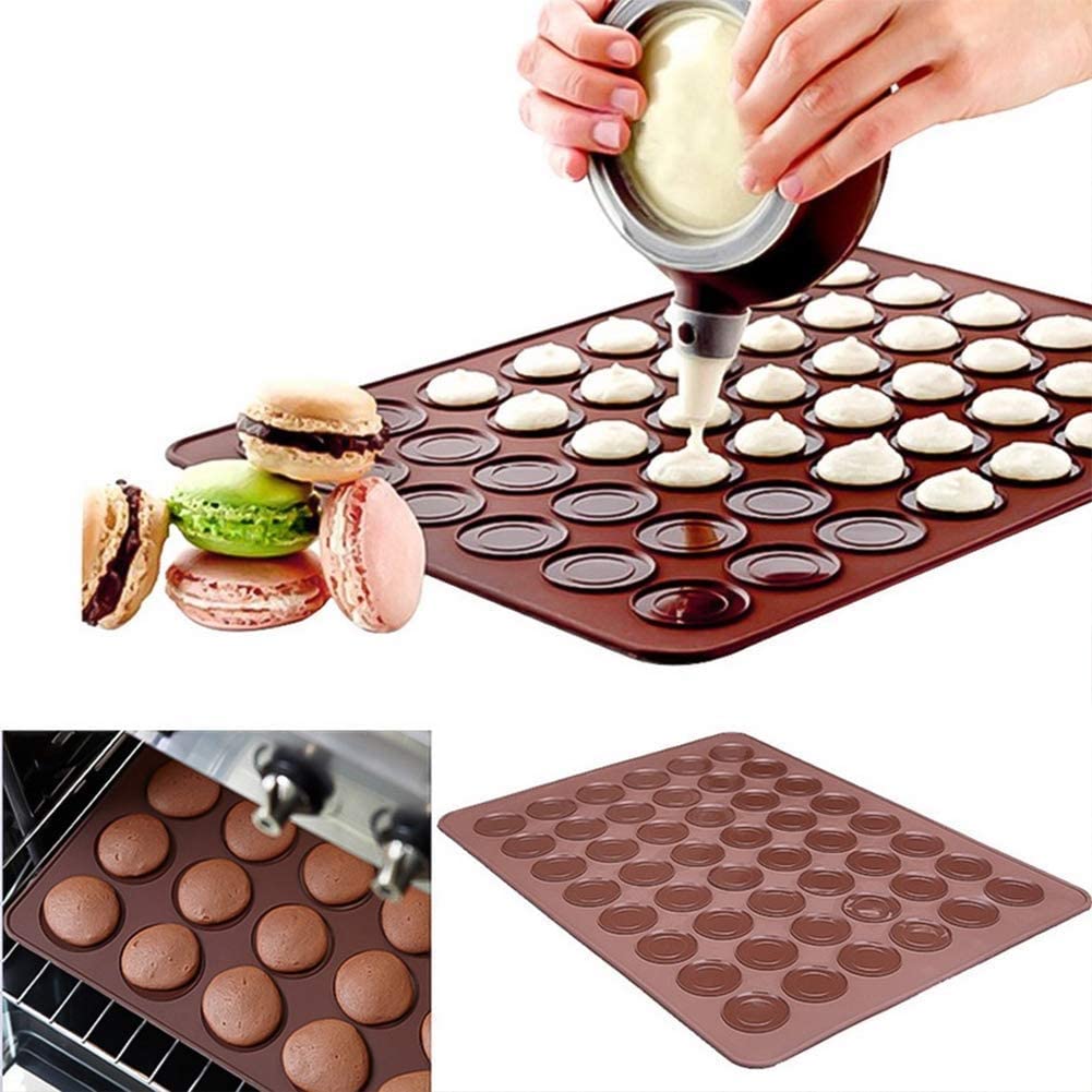 Buy 48 Hole Macarons Silicone Mat Baking Mold, Silicone Macaron Kit