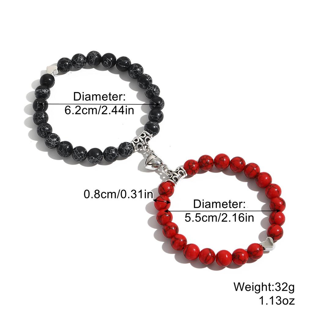 Colar para Mulheres Simples Colar Joias Quente Amor Homens e Mulheres Colar de Amor Magnético Preto e Branco Conjunto de Colares para Casal Colar Elegante