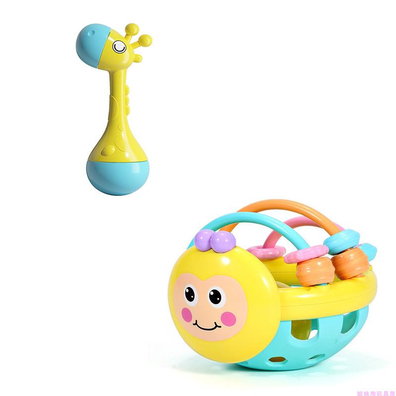Rattle Toy Baby 0-3-6 - 8-12 Months Baby Newborn 1 Year Old Soft Glue Hand Ball Can Bite