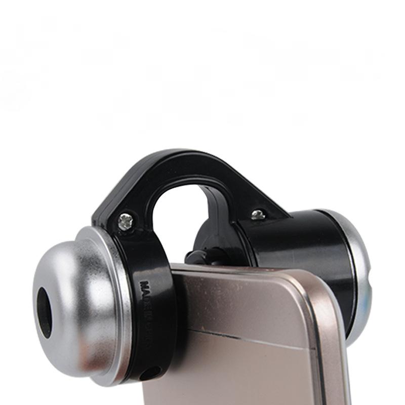 

Mobile Phone Magnifier Universal 30X Glass Lens Camera Clip Microscope Universal Portable Illuminant Identification Loupe lupa чорний