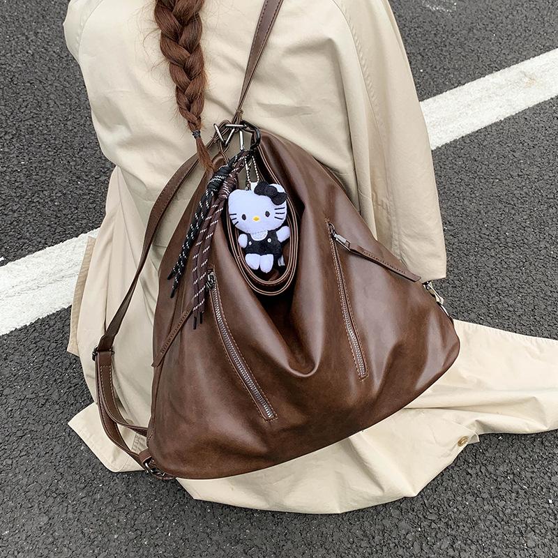 Vintage Commuter Large Capacity Women's Shoulder Bag New Multi Purpose Shoulder Bag Autumn/Winter Back Bag Tote Bag