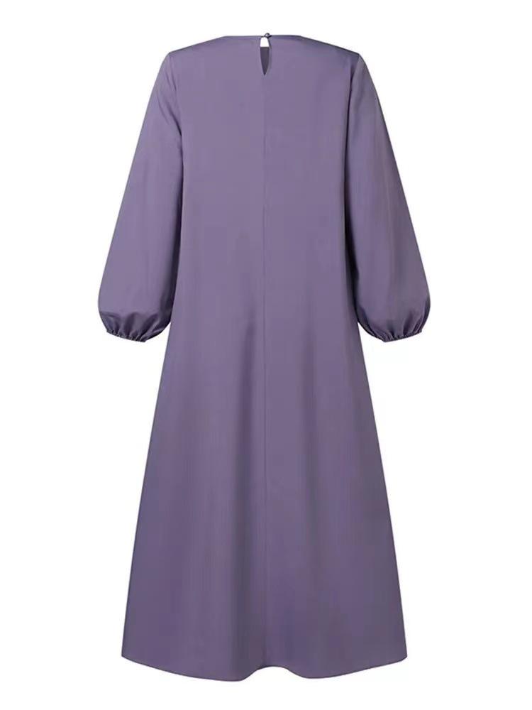 2024 Middle Eastern Muslim Casual Loose Long Robe Dress