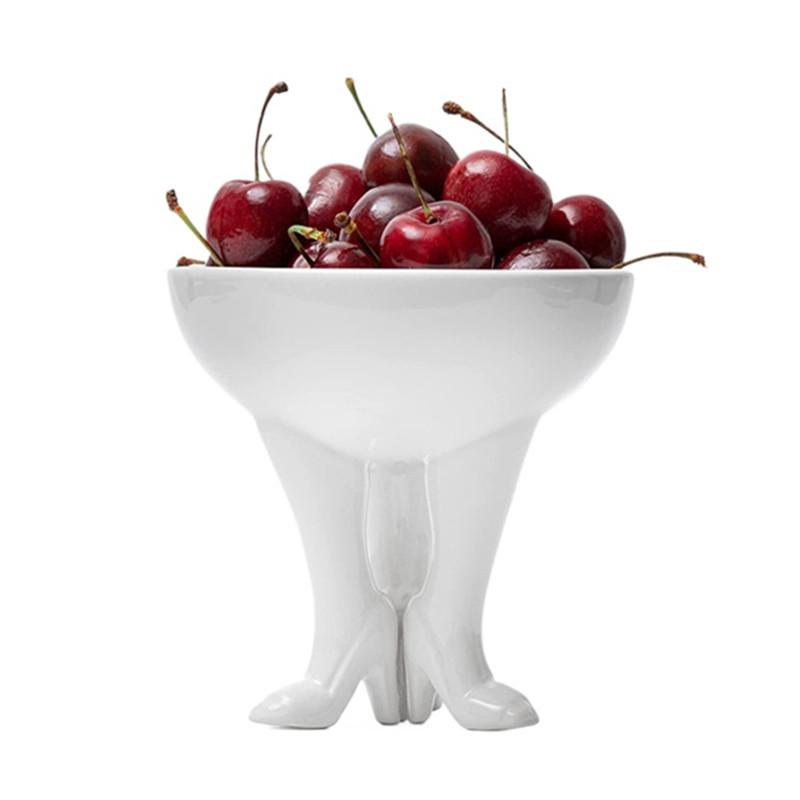 Cute Three Legged Fruit Plate Creative Ceramic Plate Birthday Party Snack Dessert Plate Modern Home Table Decoration Tableware