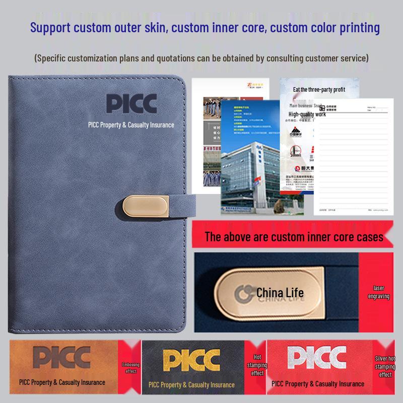 A5 Custom Logo Thickened B5 Diary with Buckle for Business Office