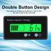 GY6GS Battery Power LCD Display Voltage Meter 1284V with Light Alarm Function (Green Light)