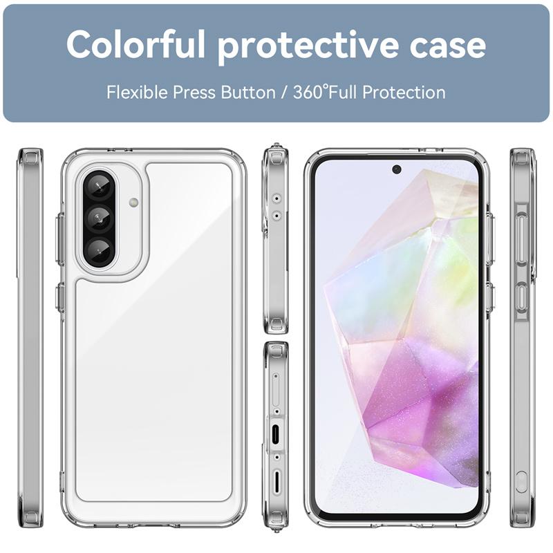 For Samsung A56 Case Cover Samsung Galaxy A56 Capas New Shockproof Bumper Transparent Colour Frame Clear Fundas Samsung A56 A 56