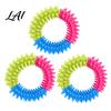 Soft Gum Massage Toys for Teething Spiky Ring Dog Toy Rubber Chew Interactive Pet Supplies Dental Health Fetch And Teeth Cleaning Toy Aggressive