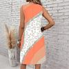 Plus Size V Neck Sleeveless Deep Valley Stream Art Print For Outdoor Leisure Walk