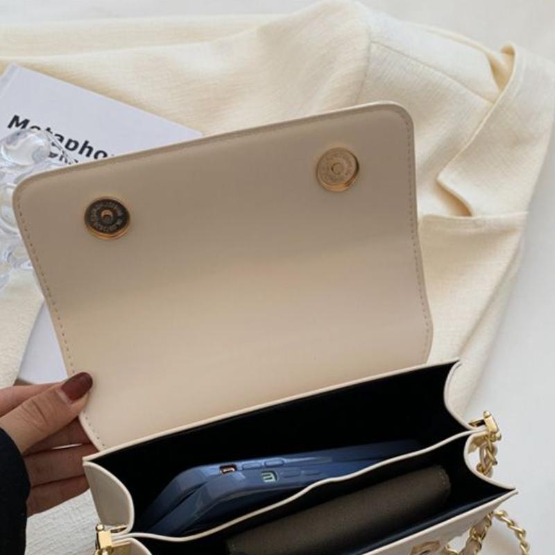 Advanced Sense Women's Backpack Small Design Sense Chain Messenger Bag Casual Retro Shoulder Bag Simple and Versatile Square Bags