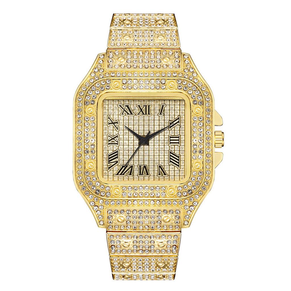 Gypsophila Men s Quartz Wristwatch: Alloy Case, Steel Band, Roman Numerals