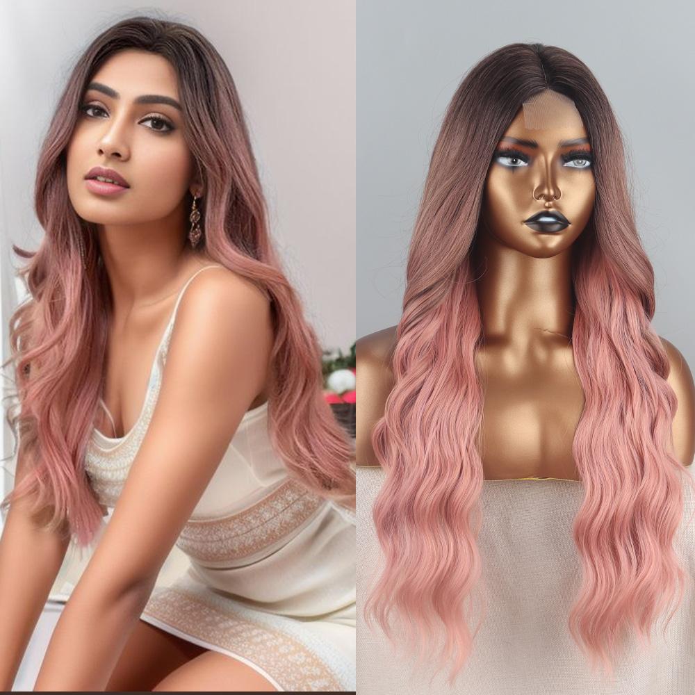 

Длинные волнистые парики MERISIHAIR, медно-коричневые, светлые, синтетические парики для женщин, на каждый день, натуральное термостойкое волокно 65cm