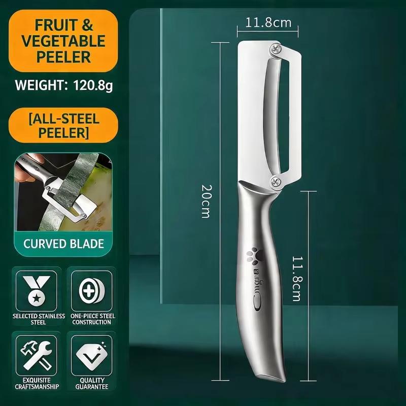 Stainless Steel Vegetable Peeler Multifunctional Kitchen Peeling Tool Fruit Sugarcane Melon Scraper Grater Cutter Slicer Blade Knife Gadget