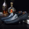 Men Mocassins Casual Shoes Summer Genuine Leather Mens Loafers Moccasins Hollow Out Breathable Slip On Driving Shoes Big Size