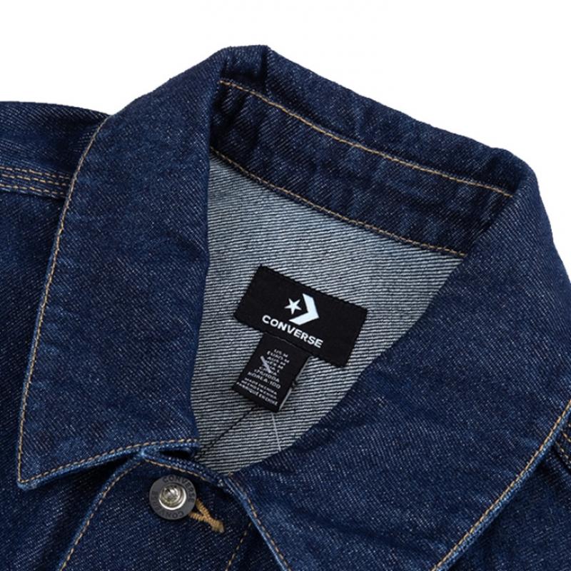 Converse Denim Non Padded Jacket Dark Denim Blue Ucj124 Uhd
